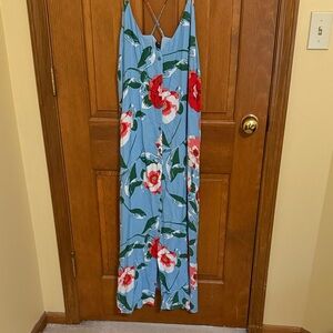 Gibson Blue and Green Floral Dress